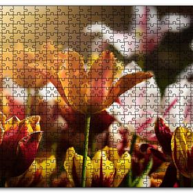 Cakapuzzle Laleler ve Güneş Işıkları Mdf 120 Parça Puzzle