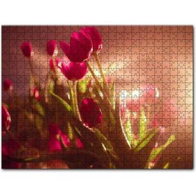 Cakapuzzle Laleler ve Güneş Işıkları Mdf 120 Parça Puzzle