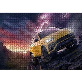 Cakapuzzle Lamborghini Urus Mor Gökler ve Şimşekler 120 Parça Ahşap Puzzle