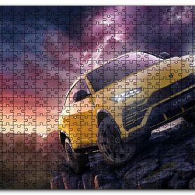 Cakapuzzle Lamborghini Urus Mor Gökler ve Şimşekler Mdf 1000 Parça Puzzle