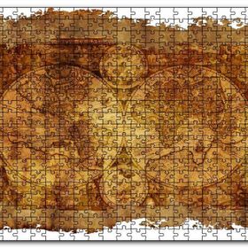 Cakapuzzle Latince Eski Dünya Haritası Mdf 1000 Parça Puzzle