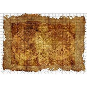 Cakapuzzle Latince Eski Dünya Haritası Yapboz MDF Puzzle
