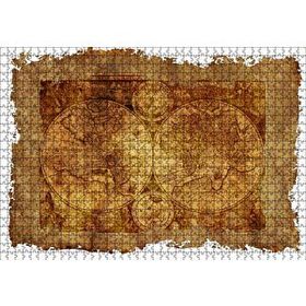 Cakapuzzle Latince Eski Dünya Haritası Yapboz MDF Puzzle