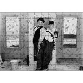 Cakapuzzle Laurel Hardy Tamirci Sahne 120 Parça Ahşap Puzzle