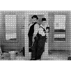 Cakapuzzle Laurel Hardy Tamirci Sahne Mdf 1000 Parça Puzzle