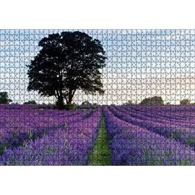 Cakapuzzle Lavanta Tarlaları ve Yalnız Ağaç 120 Parça Ahşap Puzzle