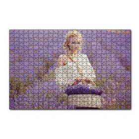 Cakapuzzle Lavanta Tarlası ve Sepetli Kız 120 Parça Ahşap Puzzle