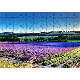 Cakapuzzle Lavanta Tarlası ve Yeşil Tepeler Mdf 120 Parça Puzzle