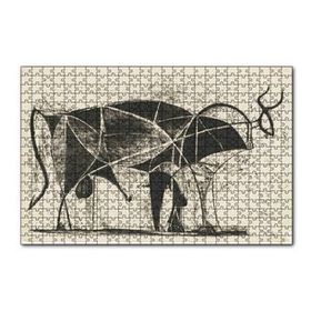 Cakapuzzle Le Taureau The Bull 1945 by Pablo Picasso 120 Parça Ahşap Puzzle
