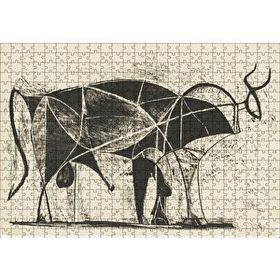 Cakapuzzle Le Taureau The Bull 1945 by Pablo Picasso 120 Parça Ahşap Puzzle