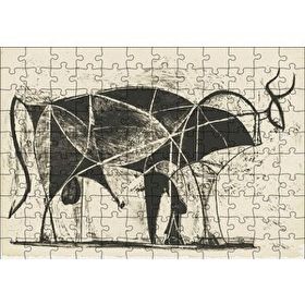 Cakapuzzle Le Taureau The Bull 1945 by Pablo Picasso 120 Parça Ahşap Puzzle