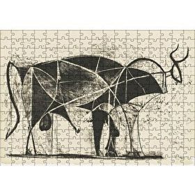 Cakapuzzle Le Taureau The Bull 1945 by Pablo Picasso 120 Parça Ahşap Puzzle