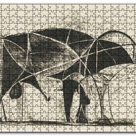 Cakapuzzle Le Taureau the Bull 1945 By Pablo Picasso Mdf 120 Parça Puzzle