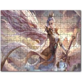 Cakapuzzle League Of Legends Kadın Savaşçı ve Ak Ejderhası Mdf 120 Parça Puzzle