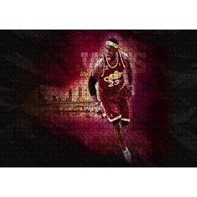 Cakapuzzle Lebron James Cleveland 23 Numaralı Formalı 120 Parça Ahşap Puzzle