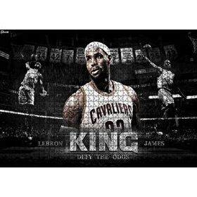 Cakapuzzle Lebron James Cleveland Cavaliers Kral 120 Parça Ahşap Puzzle