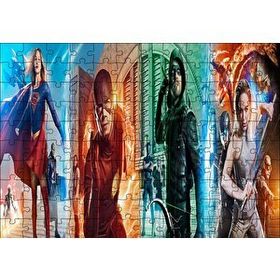 Cakapuzzle Legends Of Tomorrow Supergirl Flash Arrow 120 Parça Ahşap Puzzle