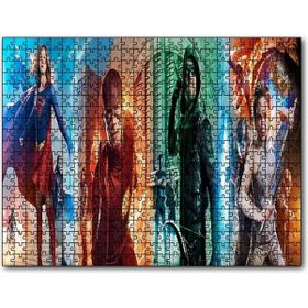Cakapuzzle Legends Of Tomorrow Supergirl Flash Arrow 255 Parça Ahşap Puzzle