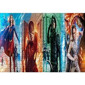 Cakapuzzle Legends Of Tomorrow Supergirl Flash Arrow 255 Parça Ahşap Puzzle