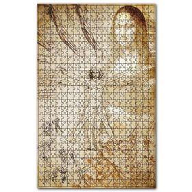 Cakapuzzle Leonardo Da Vinci Çizimleri ve Mona Lisa Ahşap 255 Parça Puzzle