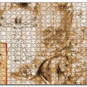 Cakapuzzle Leonardo Da Vinci ve Eserleri Mdf 120 Parça Puzzle