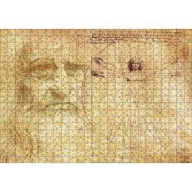 Cakapuzzle Leonardo Da Vinci ve Vitruvius Adamı 120 Parça Ahşap Puzzle