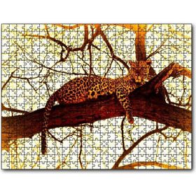 Cakapuzzle Leopar Ağaçta Dinleniyor Mdf 500 Parça Puzzle