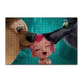 Cakapuzzle Leylekler Filmi Kurt Ayı ve Bebek 120 Parça Ahşap Puzzle