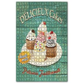 Cakapuzzle Lezzetli Kek Afişi Görseli Ahşap 255 Parça Puzzle