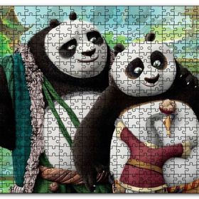 Cakapuzzle Li Shan ve Po İle Kung Fu Panda Görseli Mdf 120 Parça Puzzle