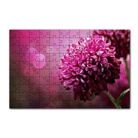 Cakapuzzle Lila Rengi Çiçek Yakın Çekim Flu Arkaplan 120 Parça Ahşap Puzzle