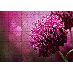 Cakapuzzle Lila Rengi Çiçek Yakın Çekim Flu Arkaplan 120 Parça Ahşap Puzzle