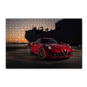 Cakapuzzle Limanda Kırmızı Alfa Romeo 4C 120 Parça Ahşap Puzzle