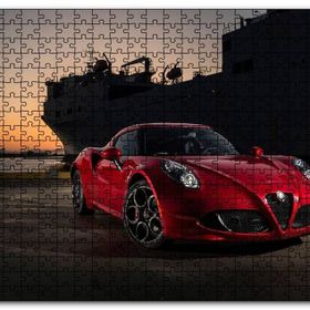 Cakapuzzle Limanda Kırmızı Alfa Romeo 4c Mdf 1000 Parça Puzzle