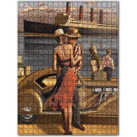 Cakapuzzle Limandaki Sevgililer Vedalaşıyor Görseli Ahşap 255 Parça Puzzle