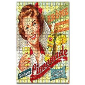 Cakapuzzle Limonata İçen Güzel Kadın Görseli Ahşap 255 Parça Puzzle