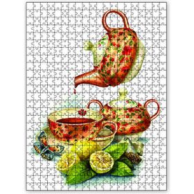 Cakapuzzle Limonlu Çay Servisi Ahşap 1000 Parça Puzzle