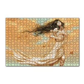 Cakapuzzle Lir Çalan Mistik Kız ve Kuşlar 120 Parça Ahşap Puzzle