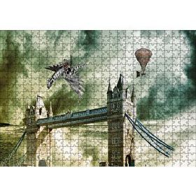 Cakapuzzle Londra Köprüsü Fantastik Görsel 120 Parça Ahşap Puzzle