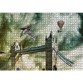 Cakapuzzle Londra Köprüsü Fantastik Görsel 120 Parça Ahşap Puzzle