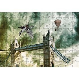 Cakapuzzle Londra Köprüsü Fantastik Görsel 120 Parça Ahşap Puzzle