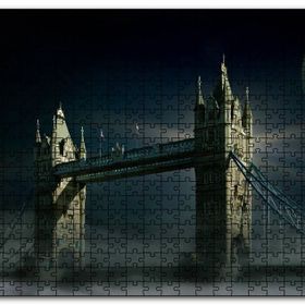 Cakapuzzle Londra Tower Bridge Gece Manzarası Mdf 1000 Parça Puzzle