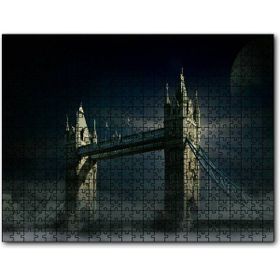 Cakapuzzle Londra Tower Bridge Gece Manzarası Mdf 120 Parça Puzzle