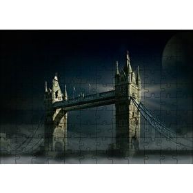 Cakapuzzle Londra Tower Bridge Gece Manzarası Mdf 120 Parça Puzzle