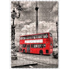 Cakapuzzle Lonra Sembolü Çift Katlı Otobüs Görseli Ahşap 255 Parça Puzzle