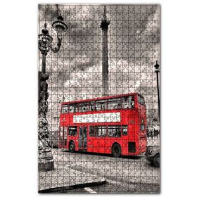 Cakapuzzle Lonra Sembolü Çift Katlı Otobüs Görseli Ahşap 255 Parça Puzzle