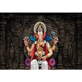 Cakapuzzle Lord Ganesha İllüstrasyon 120 Parça Ahşap Puzzle