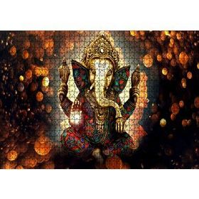 Cakapuzzle Lord Ganesha ve Işıklar Yapboz MDF Puzzle