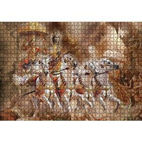 Cakapuzzle Lord Krishna Savaş Sahnesi 120 Parça Ahşap Puzzle