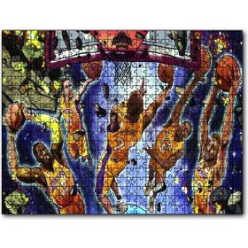 Cakapuzzle Los Angeles Lakers Beşli Smaç Potaaltı Çizim Mdf 1000 Parça Puzzle